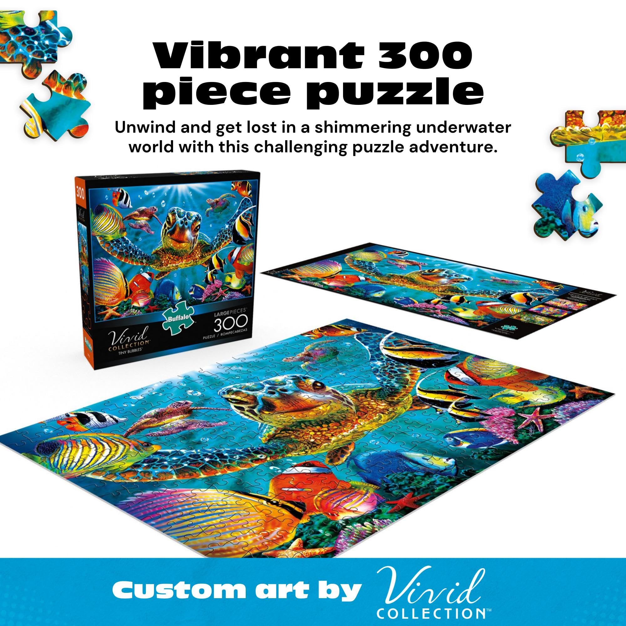 Amazon.com: Buffalo Games - Tiny Bubbles - 300 Piece Puzzle for